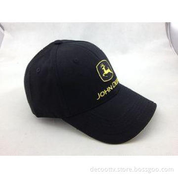 Embroidery Black Cotton Baseball Cap for Sport Cap Sandwich